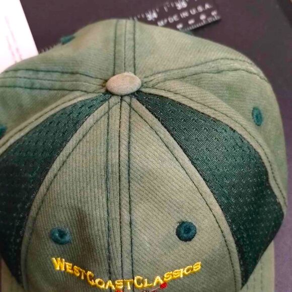 Vintage West Coast Classics Adjustable Ball Cap Hat Green Yellow OS - Picture 10 of 10